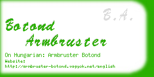 botond armbruster business card